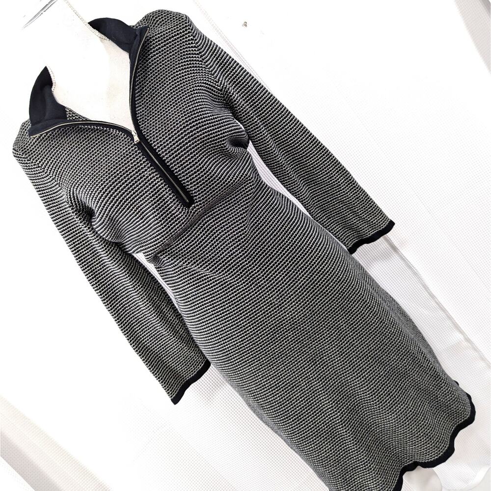 Lauren Ralph Lauren Black and White Long Sleeve Dress